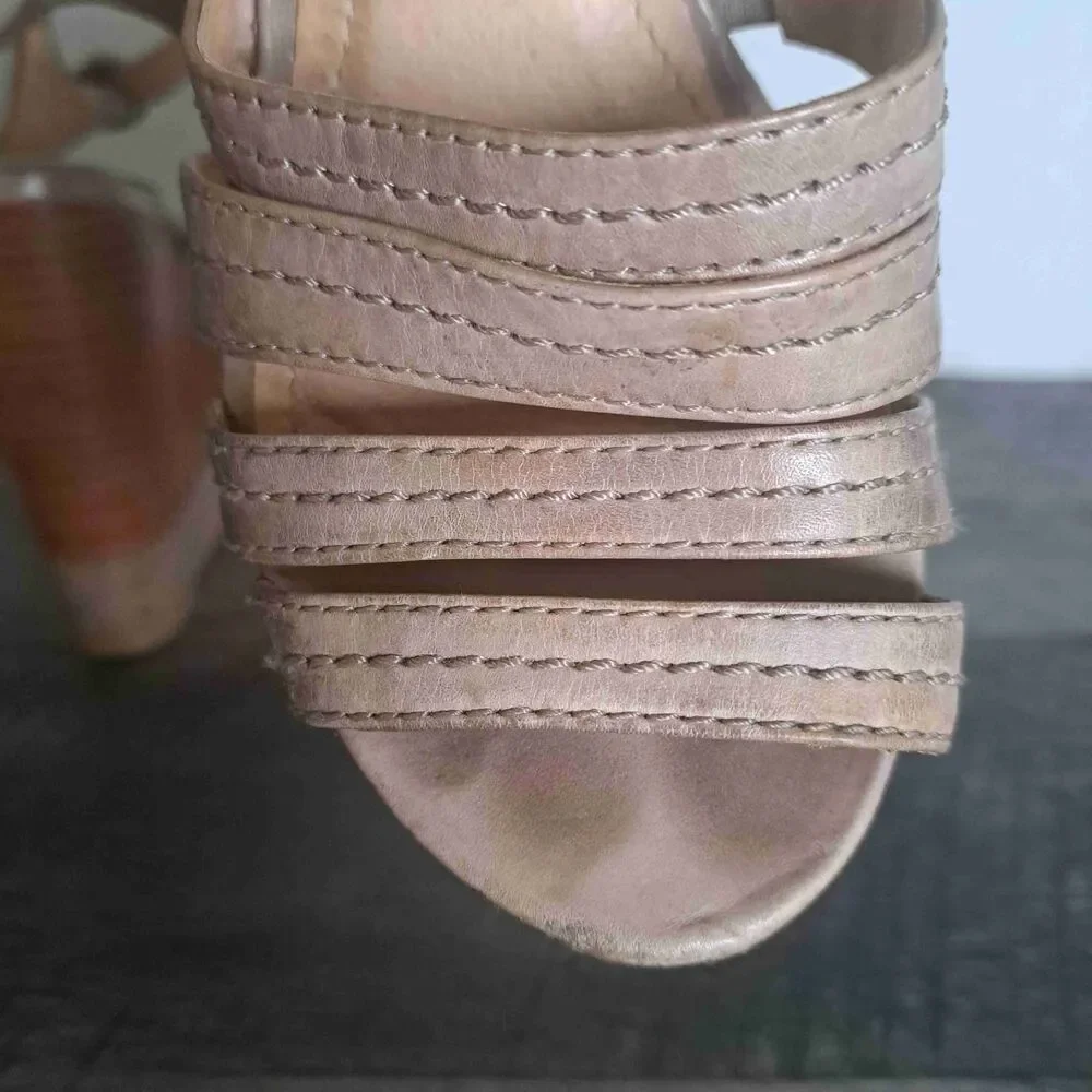 Frye beige strappy